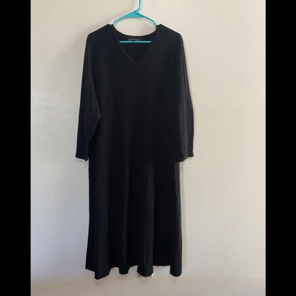 NWT Jones New York Black Sweater Dress - Plus Size 3X - Picture 1 of 5